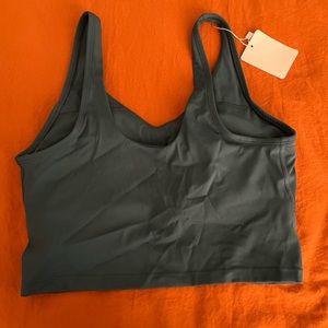Sports Bra Longline Crop Tank Top Padded Workout Running Yoga Large